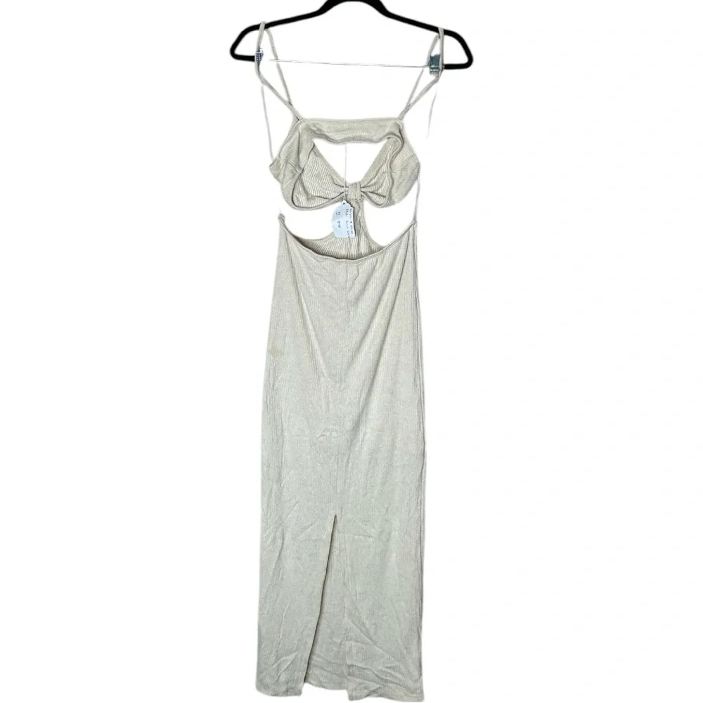 Knit Midi Dress Cut Out Cover Up Size Medium
